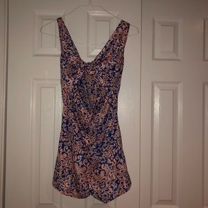 Tie front romper